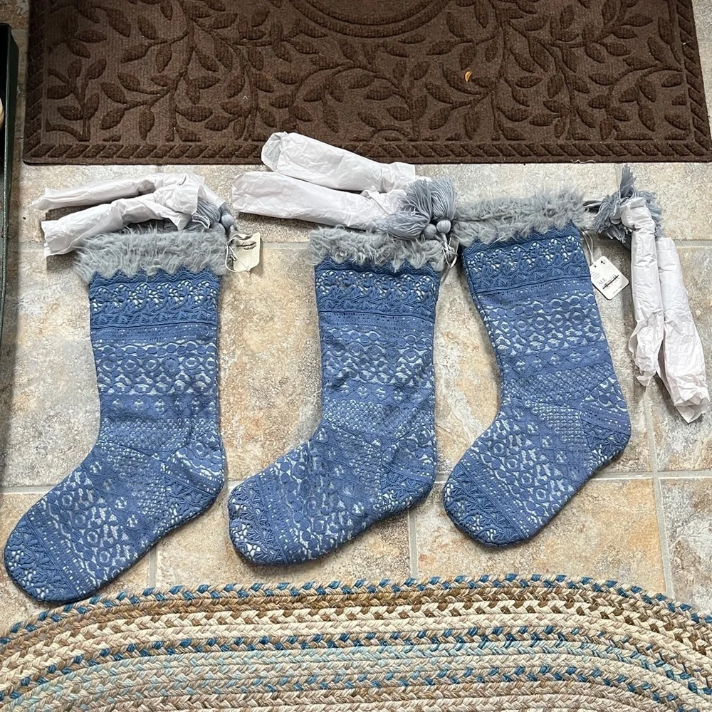 Free People One Seraphina Stocking, Blue, NWT - Picture 7 of 12